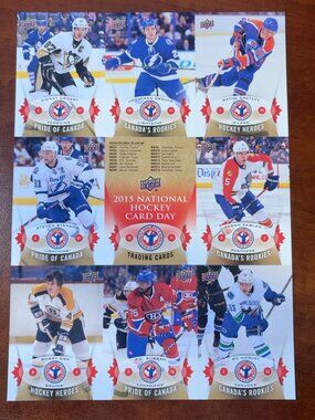 2015 Upper Deck National Hockey Card Day Uncut Sheet – Gretzky, Crosby & Orr